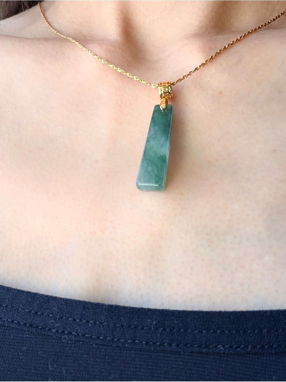 Natural Burmese Jadeite Jade “Peace Pendant” (Grade A)